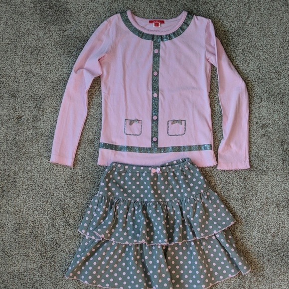 One Kid top and skirt set, size 6x, EUC - Picture 1 of 3